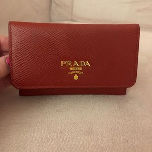 Prada Saffiano small leather wallet with card case